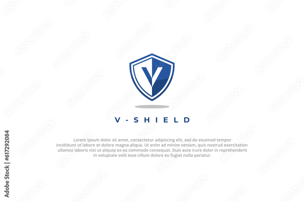 logo letter v shield emblem security logo letter v shield emblem security
