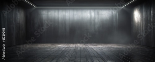 Empty dark industrial scene backdrop for website slide slider design to show product Generative AI © LayerAce.com