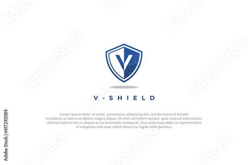 Free Download logo letter v shield emblem security - GFXLoad