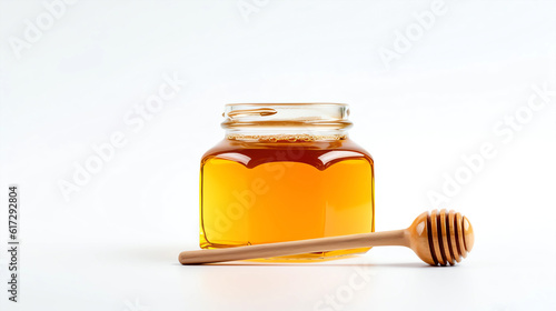 Honey on a white background 