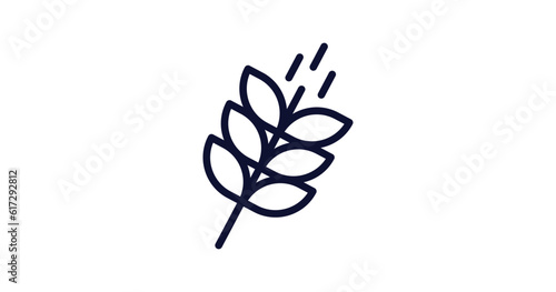 grains icon. Thin line grains icon from nature collection. Outline vector isolated on white background. Editable grains symbol can be used web and mobile