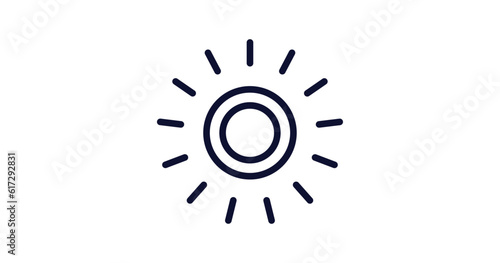 sol icon. Thin line sol icon from nature collection. Outline vector isolated on white background. Editable sol symbol can be used web and mobile