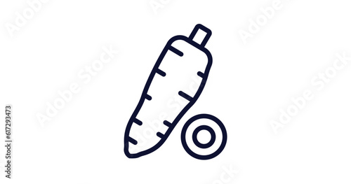 yucca icon. Thin line yucca icon from nature collection. Outline vector isolated on white background. Editable yucca symbol can be used web and mobile