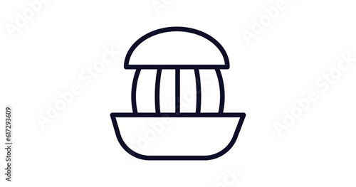 squeezer icon. Thin line squeezer icon from kitchen collection. Outline vector isolated on white background. Editable squeezer symbol can be used web and mobile