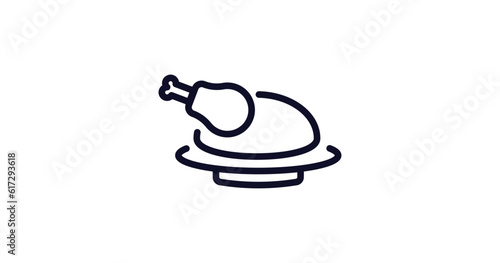 broiler icon. Thin line broiler icon from kitchen collection. Outline vector isolated on white background. Editable broiler symbol can be used web and mobile