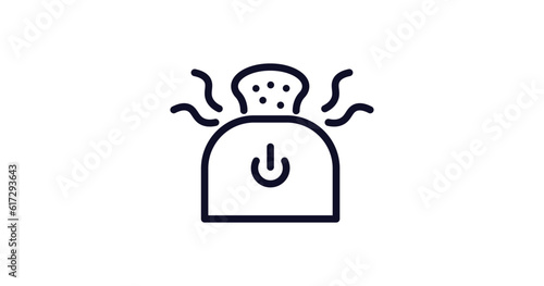 bun warmer icon. Thin line bun warmer icon from kitchen collection. Outline vector isolated on white background. Editable bun warmer symbol can be used web and mobile