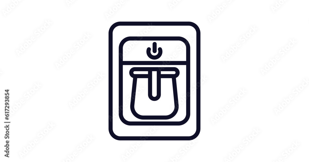 coffee maker icon. Thin line coffee maker icon from kitchen collection. Outline vector isolated on white background. Editable coffee maker symbol can be used web and mobile coffee maker icon. Thin line coffee maker icon from kitchen collection. Outline vector isolated on white background. Editable coffee maker symbol can be used web and mobile