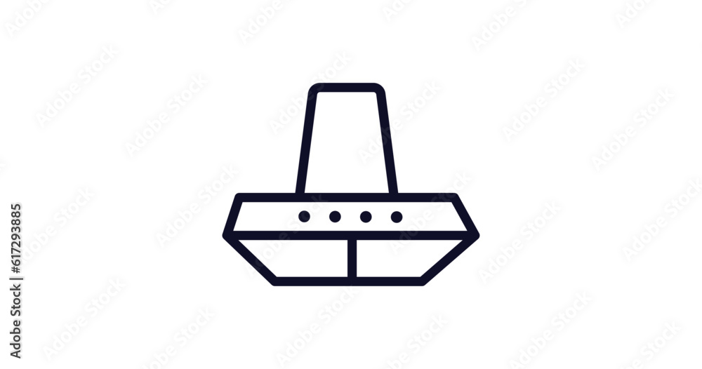 extractor hood icon. Thin line extractor hood icon from kitchen ...
