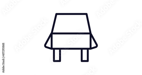 tablecloth icon. Thin line tablecloth icon from kitchen collection. Outline vector isolated on white background. Editable tablecloth symbol can be used web and mobile