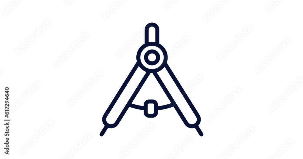 drawing compass icon. Thin line drawing compass icon from construction collection. Outline vector isolated on white background. Editable drawing compass symbol drawing compass icon. Thin line drawing compass icon from construction collection. Outline vector isolated on white background. Editable drawing compass symbol