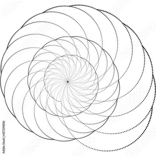 black and white spiral