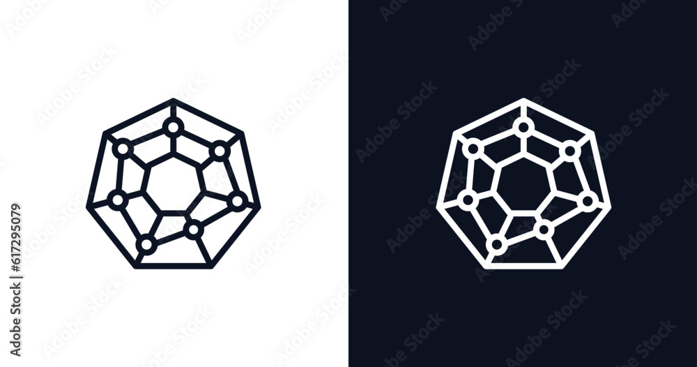 radar chart icon. Thin line radar chart icon from business and analytics collection. Outline vector isolated on dark blue and white background. Editable radar chart symbol can be used web and mobile radar chart icon. Thin line radar chart icon from business and analytics collection. Outline vector isolated on dark blue and white background. Editable radar chart symbol can be used web and mobile