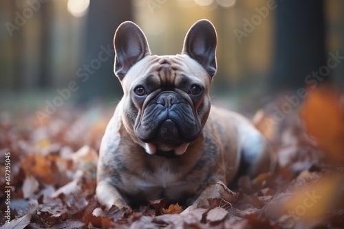 French bulldog autumn. Generate Ai © nsit0108