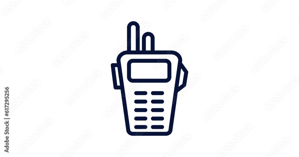 walkie talkie icon. Thin line walkie talkie icon from military and war and collection. Outline vector isolated on white background. Editable walkie talkie symbol can be used web and mobile walkie talkie icon. Thin line walkie talkie icon from military and war and collection. Outline vector isolated on white background. Editable walkie talkie symbol can be used web and mobile