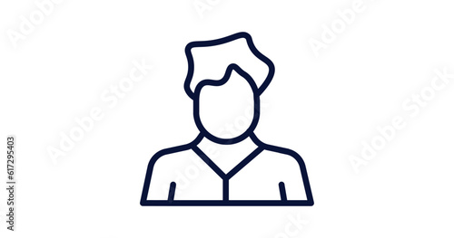 civilian icon. Thin line civilian icon from military and war and  collection. Outline vector isolated on white background. Editable civilian symbol can be used web and mobile