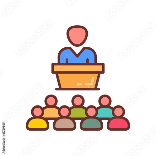 Conference icon in vector. Illustration