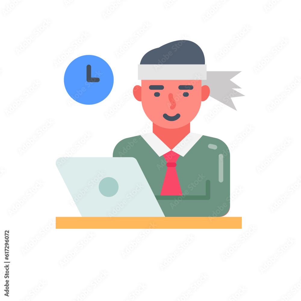 Hard Working icon in vector. Illustration Hard Working icon in vector. Illustration