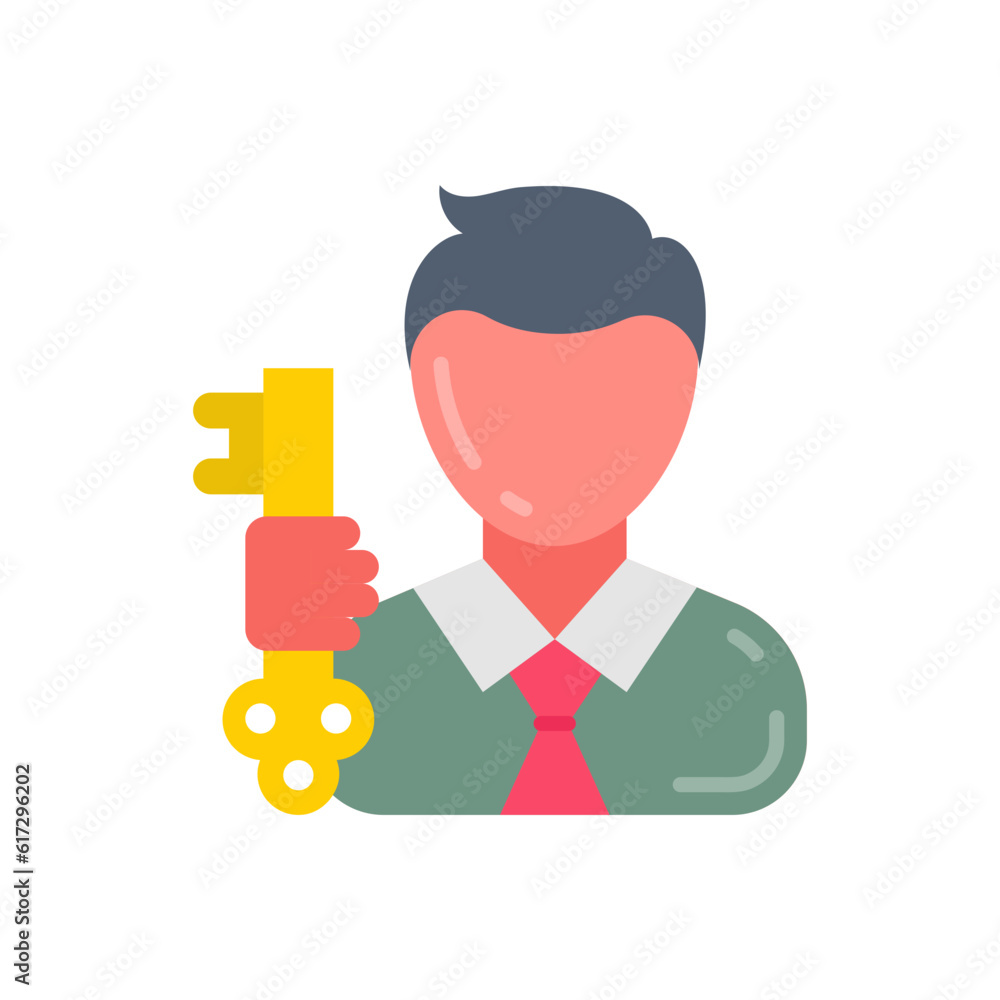 Key Person icon in vector. Illustration