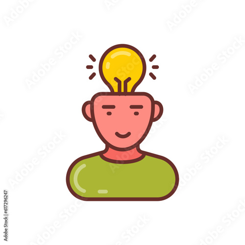 Inspiration icon in vector. Illustration