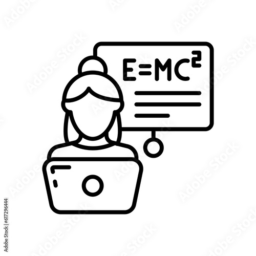 Female Teacher icon in vector. Illustration