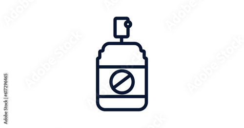 insecticide icon. Thin line insecticide icon from agriculture and farm collection. Outline vector isolated on white background. Editable insecticide symbol can be used web and mobile