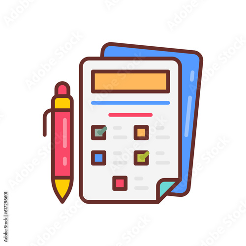 Test icon in vector. Illustration