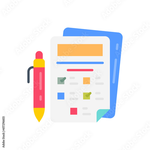 Test icon in vector. Illustration
