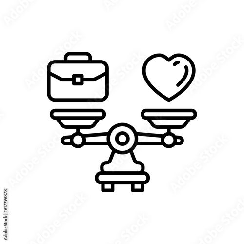 Foto Work life balance icon in vector. Illustration