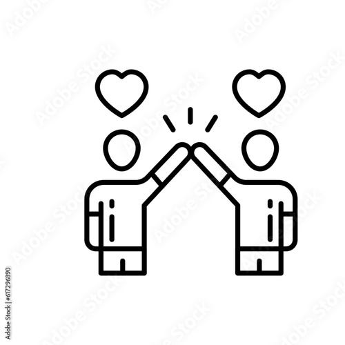 Relationship icon in vector. Illustration