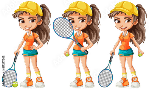 Cute girl wearing hat face ponytail hair