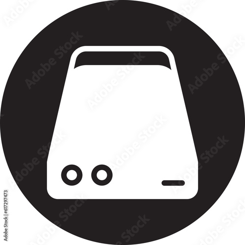 hard drive glyph icon