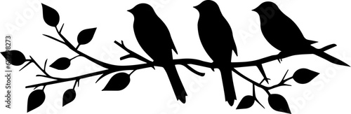 Tree branch bird vector images