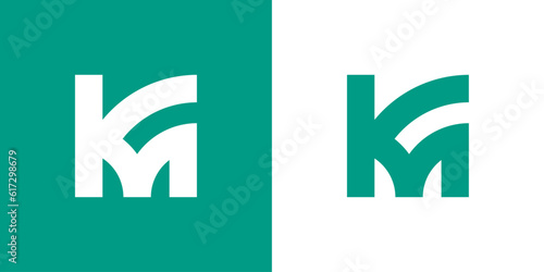 Photos Logo Monogram Letter KM Vector Illustrations