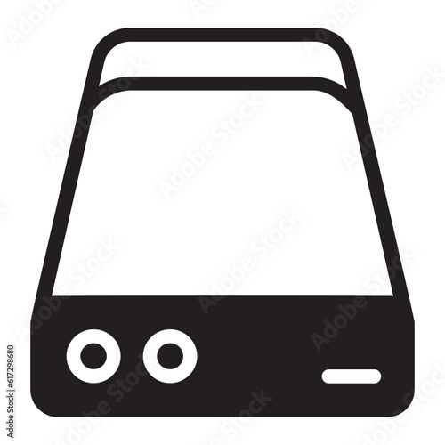 hard drive glyph icon