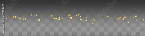 Yellow Star Falling Vector Transparent Panoramic