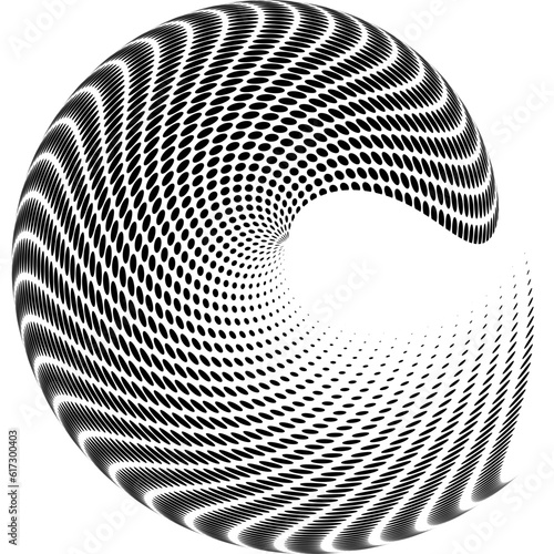 black and white spiral