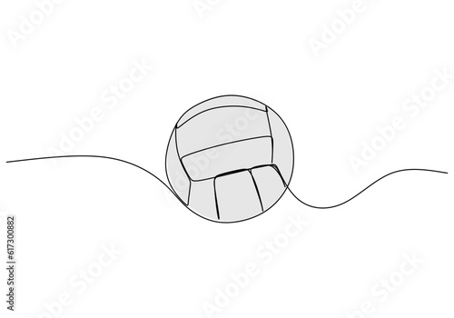 Volleyball One Line Drawing...