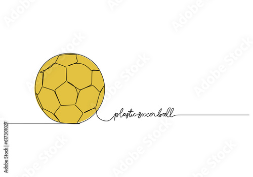 Plastic Soccer Ball One Lin...