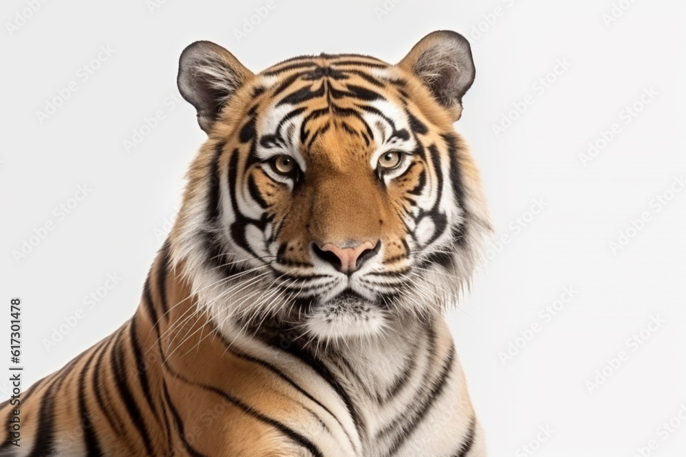 Fototapeta premium tiger on white background
