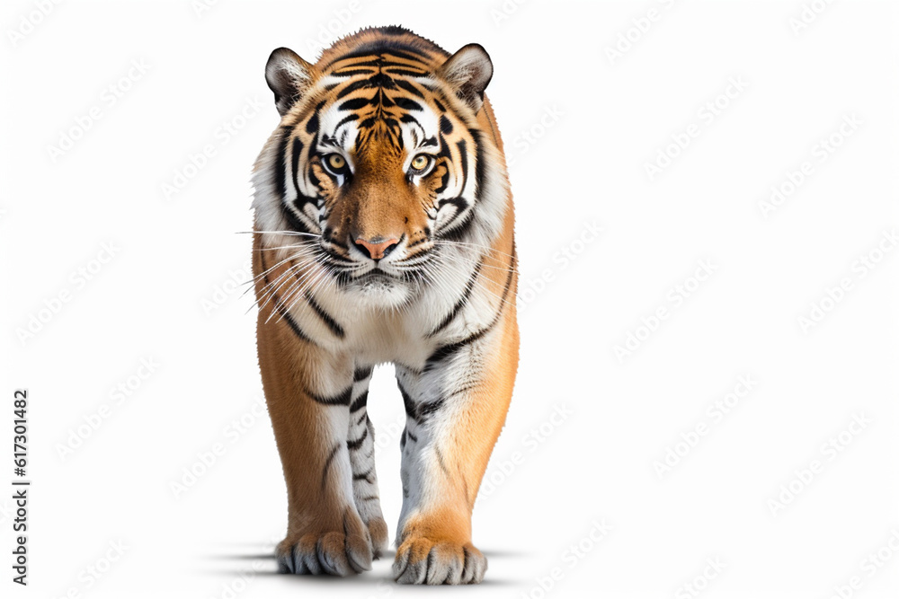 Obraz premium tiger on white background