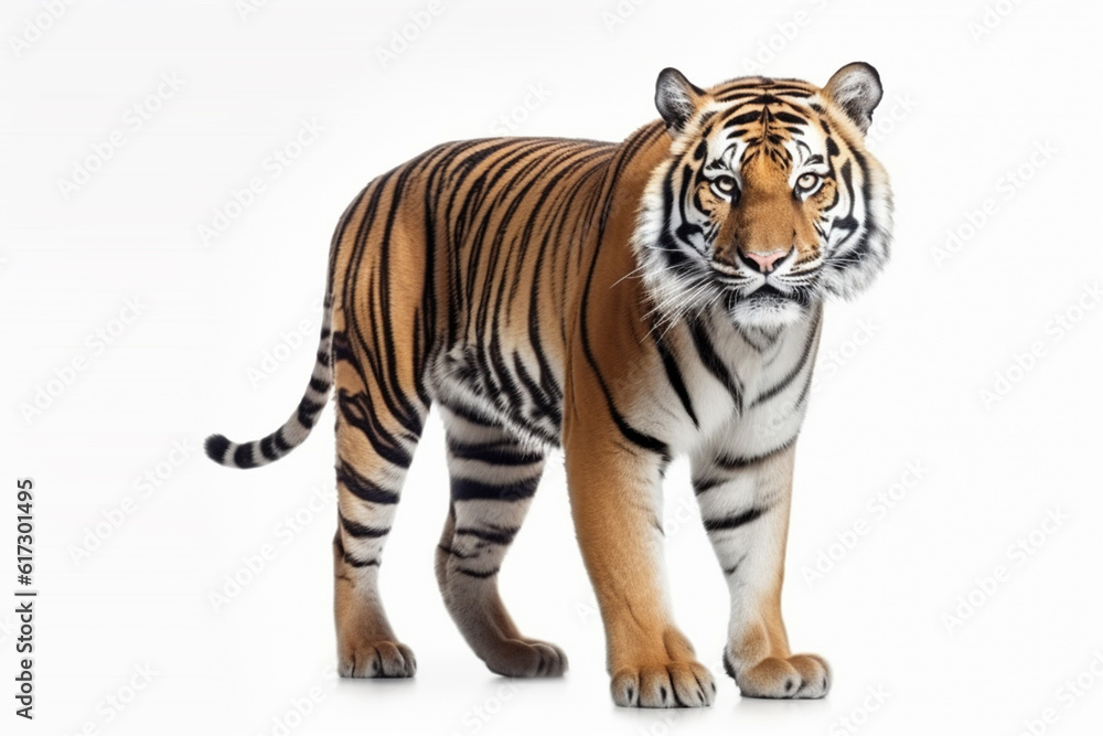 tiger on white background
