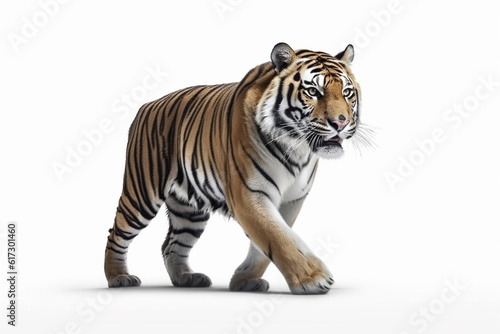 tiger on white background