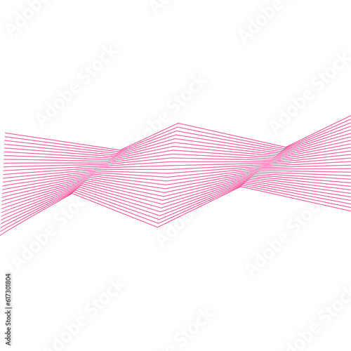 Pink ribbon isolated on white. Angles