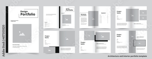 Portfolio design template or architecture and interior portfolio template