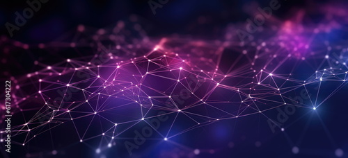 very fine and intricate network represented by line and dots, over a space like a galaxy. Hand edited, generative AI based.