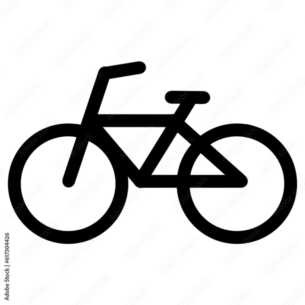 Bicycle icon. Bike symbol, Black lines bike drawing Bicycle icon. Bike symbol, Black lines bike drawing