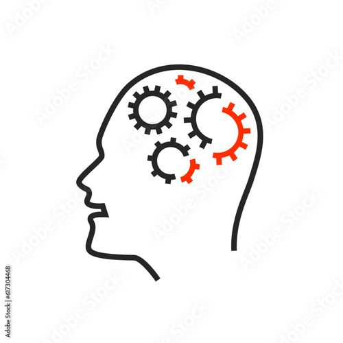 Vector mental disorders icon, pictogram, sign, symbol