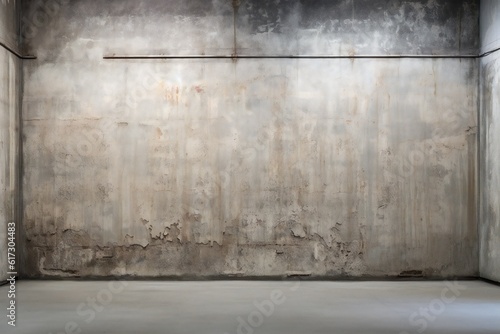 Front view, empty wall painted in cement backdrop for website slide slider design to show product Generative AI