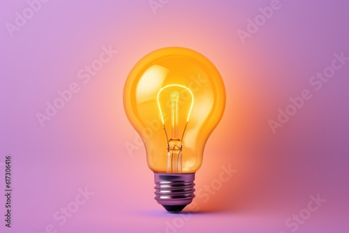Light bulbs on bright yellow