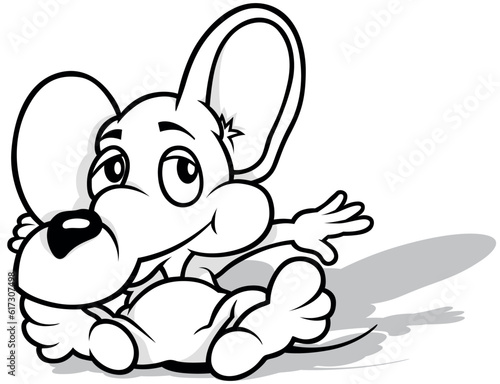Drawing of a Mouse Lying on...
